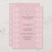 Lace Borders Religieuze Uitnodiging (Voorkant / Achterkant)