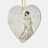 Lace Bride Keramisch Ornament (Links)