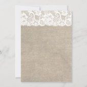  Lace Burlap Bridal Shower Kaart (Achterkant)