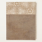 Lace Burlap Moderne Rustique Tendance Monogramme (Dos)