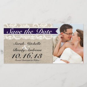 Lace & Burlap  Save the Date - Nederlands