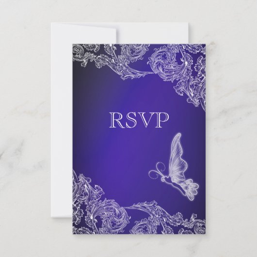 LACE & BUTTERFLIES BLUE OMBRÉ RSVP (Voorkant)