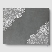 Lace Chalkboard Mason Jar Lights Rustieke bruiloft Gastenboek (Achterkant)