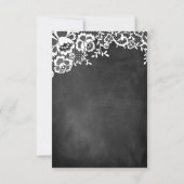 Lace Chalkboard Moderne Kalligrafie Save the Date RSVP Kaartje (Achterkant)