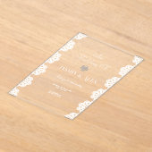 Lace Chic White bruiloft uitnodiging Acryl Uitnodigingen (Laagn)