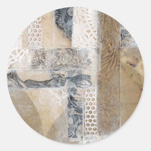 Lace Collage I Ronde Sticker (Voorkant)