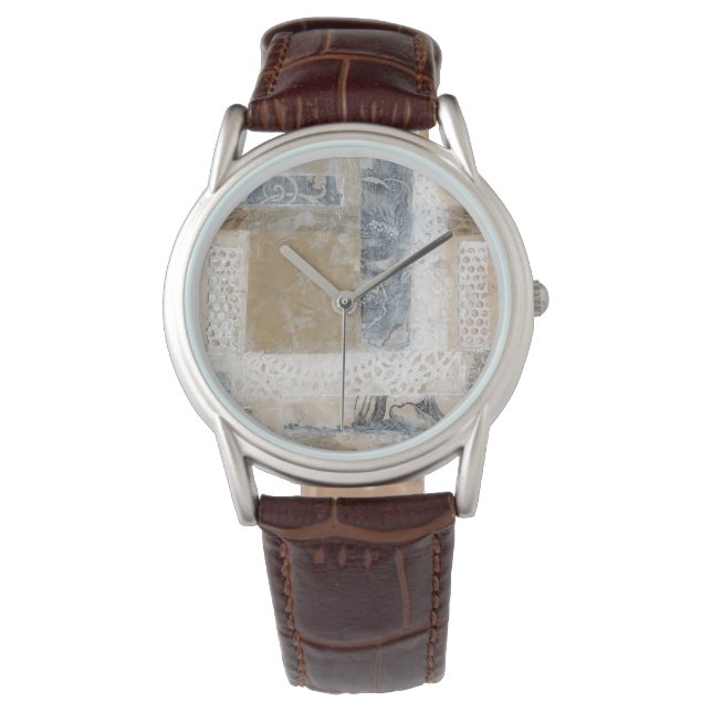 Lace Collage II Horloge (Voorkant)