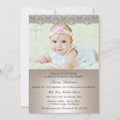 Lace Cross Baptism Kaart (Voorkant)