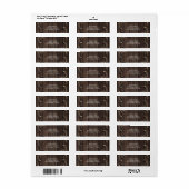 Lace & Dark Wood Rustic Weddenschap Etiket (Full Sheet)