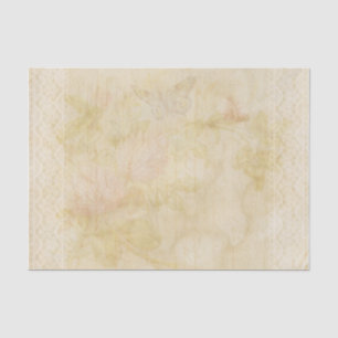 Lace Decoupage  Ephemera Floral Script Tissuepapier