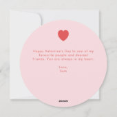 Lace Doily Heart Hand-Drawn Valentine's Day Feestdagenkaart (Achterkant)