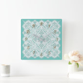 Lace doily vierkante klok (Huis)