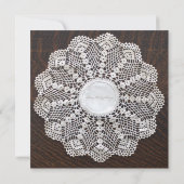Lace Doily Wedding Invitation Kaart (Achterkant)