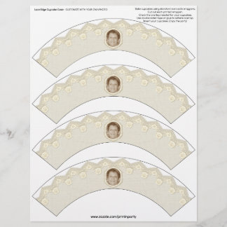 Lace Edge Cupcake Cosie - Beige - 