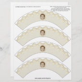 Lace Edge Cupcake Cosie - Beige -  (Voorkant / Achterkant)