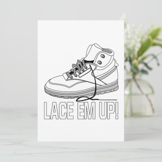 Lace Em Up Kaart (Staand voorkant)
