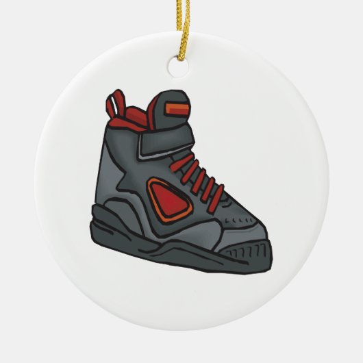 Lace Em Up Keramisch Ornament (Voorkant)