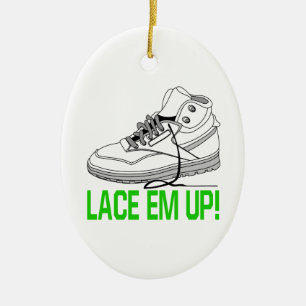 Lace Em Up Keramisch Ornament