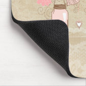 Lace en Burlap Mason Jar Tree Muismat (Hoek)