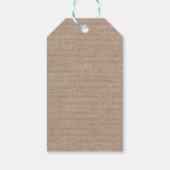 Lace en Burlap Wedding Cadeaulabel (Achterkant)