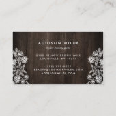 Lace en Hood String Lights Modern Elegant Visitekaartje (Achterkant)