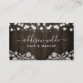 Lace en Hood String Lights Modern Elegant Visitekaartje (Voorkant)
