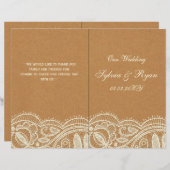 Lace en Kraft Paper Wedding (Voorkant / Achterkant)