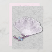  Lace Fan Wedding Kaart (Voorkant / Achterkant)