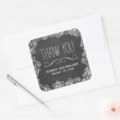 Lace Floral Chalkboard Wedding Favor Stickers (Envelop)