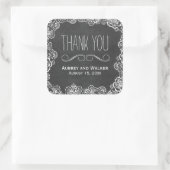 Lace Floral Chalkboard Wedding Favor Stickers (Tas)