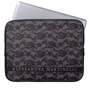 Lace Floral Laptop Sleeve – gepersonaliseerde lave