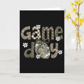 Lace Football Coquette Bow Camouflage Checkered Ga Kaart (Gele Bloem)