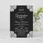  Lace Foto Afstuderen Kaart (Staand voorkant)