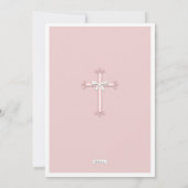  Lace Foto Christening Uitnodiging (Achterkant)