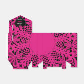 Lace Foxier Roze Wit Verjaardagsgunst Dank u Bedankdoosjes (Uitgevouwen)