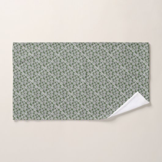 LACE GRID GREEN BATH TOWEL SET BAD HANDDOEK (Handdoek)