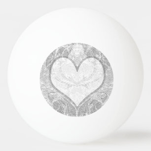 Lace hart tekst toevoegen pingpongballen