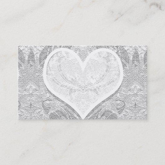 Lace hart tekst toevoegen visitekaartje (Voorkant)