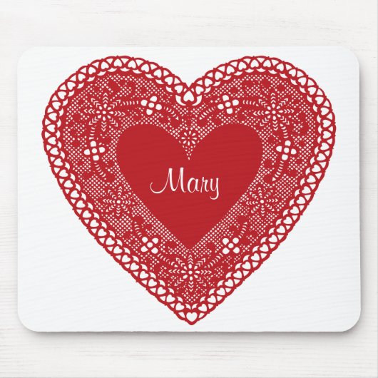 Lace Heart Muismat (Voorkant)