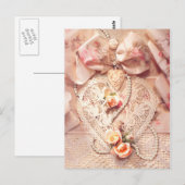 LACE HEART, ROZEN EN VREDE DOOR SHARON SHARPE BRIEFKAART (Voorkant / Achterkant)