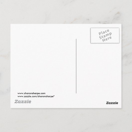 LACE HEART, ROZEN EN VREDE DOOR SHARON SHARPE BRIEFKAART (Achterkant)