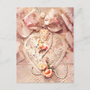 LACE HEART, ROZEN EN VREDE DOOR SHARON SHARPE BRIEFKAART