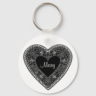  Lace Heart Sleutelhanger