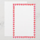 Lace Hearts Stationery Briefpapier (Voorkant / Achterkant)