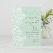 Lace Hoesje Wedding Invitation Kaart (Staand voorkant)