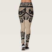 Lace Illusion Rok & laarzen Leggings (Achterkant)