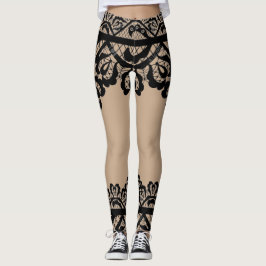 Lace Illusion Rok & laarzen Leggings