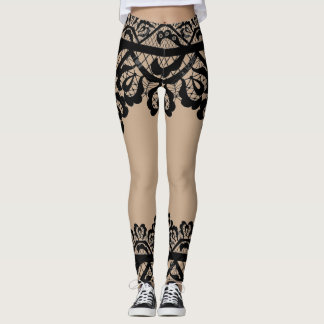 Lace Illusion Rok & laarzen Leggings