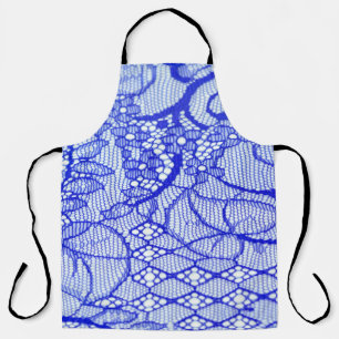 Lace in blauw. Royal Blue Couture Lace Patch Schort