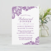 Lace Lavender Paars | Weddenschappen Kaart (Staand voorkant)